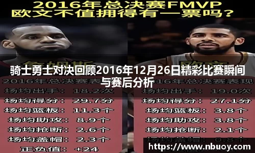 骑士勇士对决回顾2016年12月26日精彩比赛瞬间与赛后分析